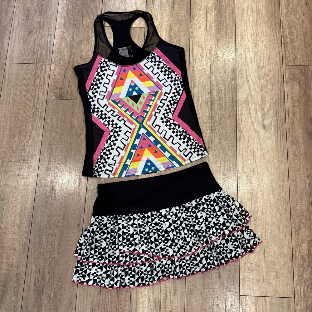 Lucky in Love Tennis Outfit 
Skirt and Tank
Both size Small